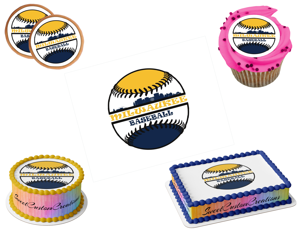 Milwaukee Brewers Edible Image Frosting Sheet #34 (80+ sizes)