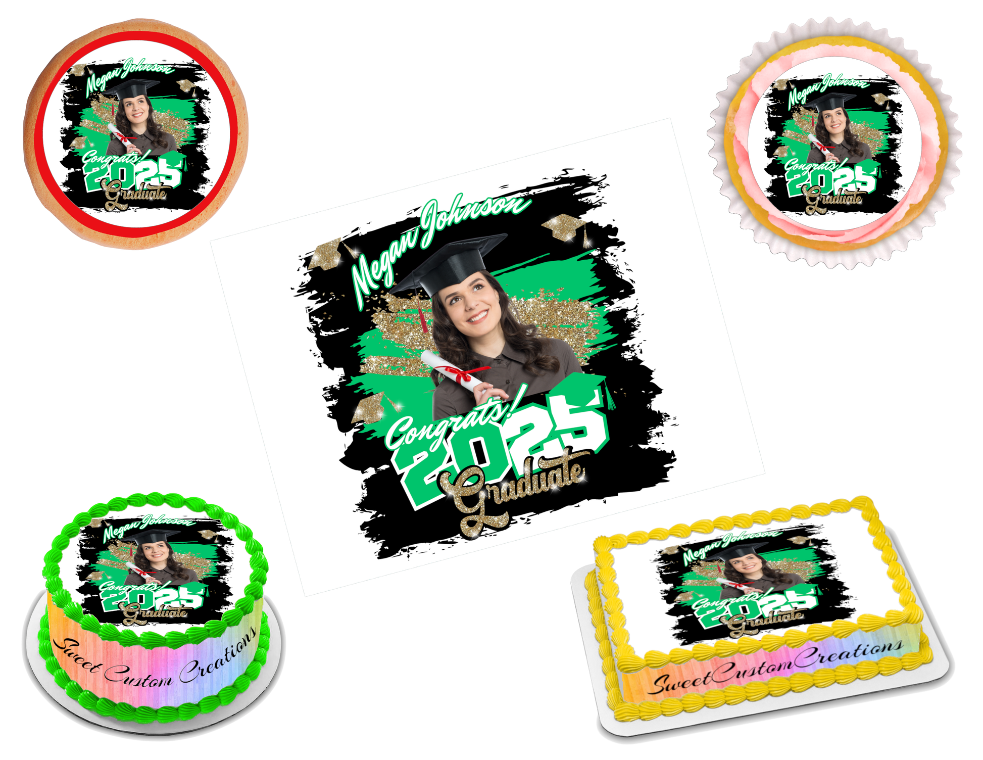 Graduation Photo Edible Image Frosting Sheet #30GGGR (80+ sizes)