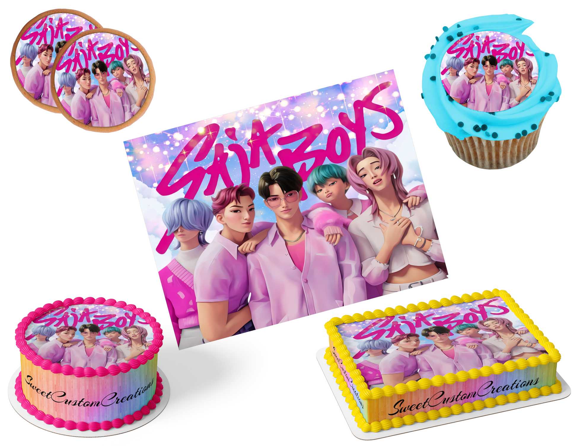K-Pop Demon Hunters Edible Image Frosting Sheet #34 (80+ sizes)
