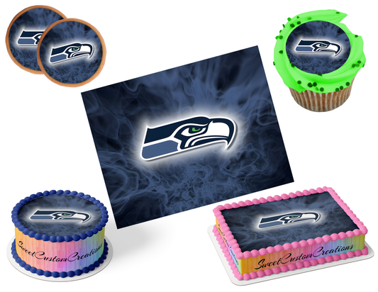 Seattle Seahawks Edible Image Frosting Sheet #35 (80+ sizes)