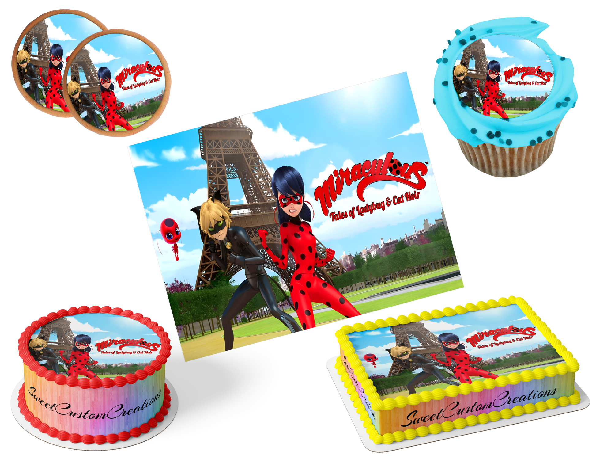 Miraculous Edible Image Frosting Sheet #35 (80+ sizes)