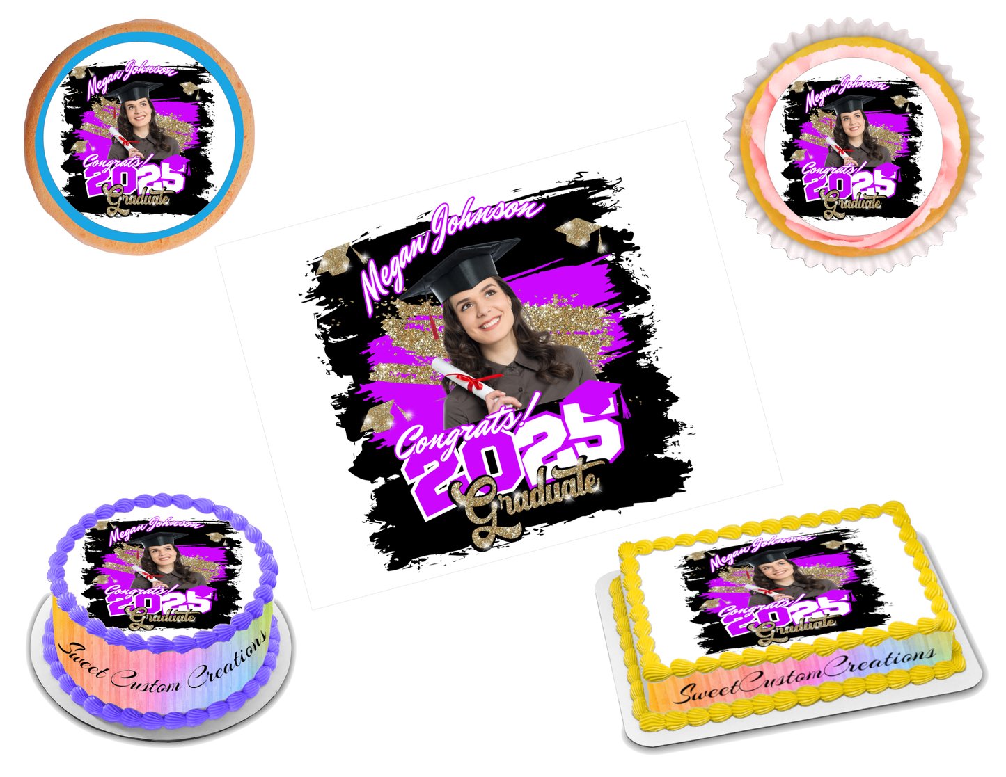 Graduation Photo Edible Image Frosting Sheet #30GGPR (80+ sizes)