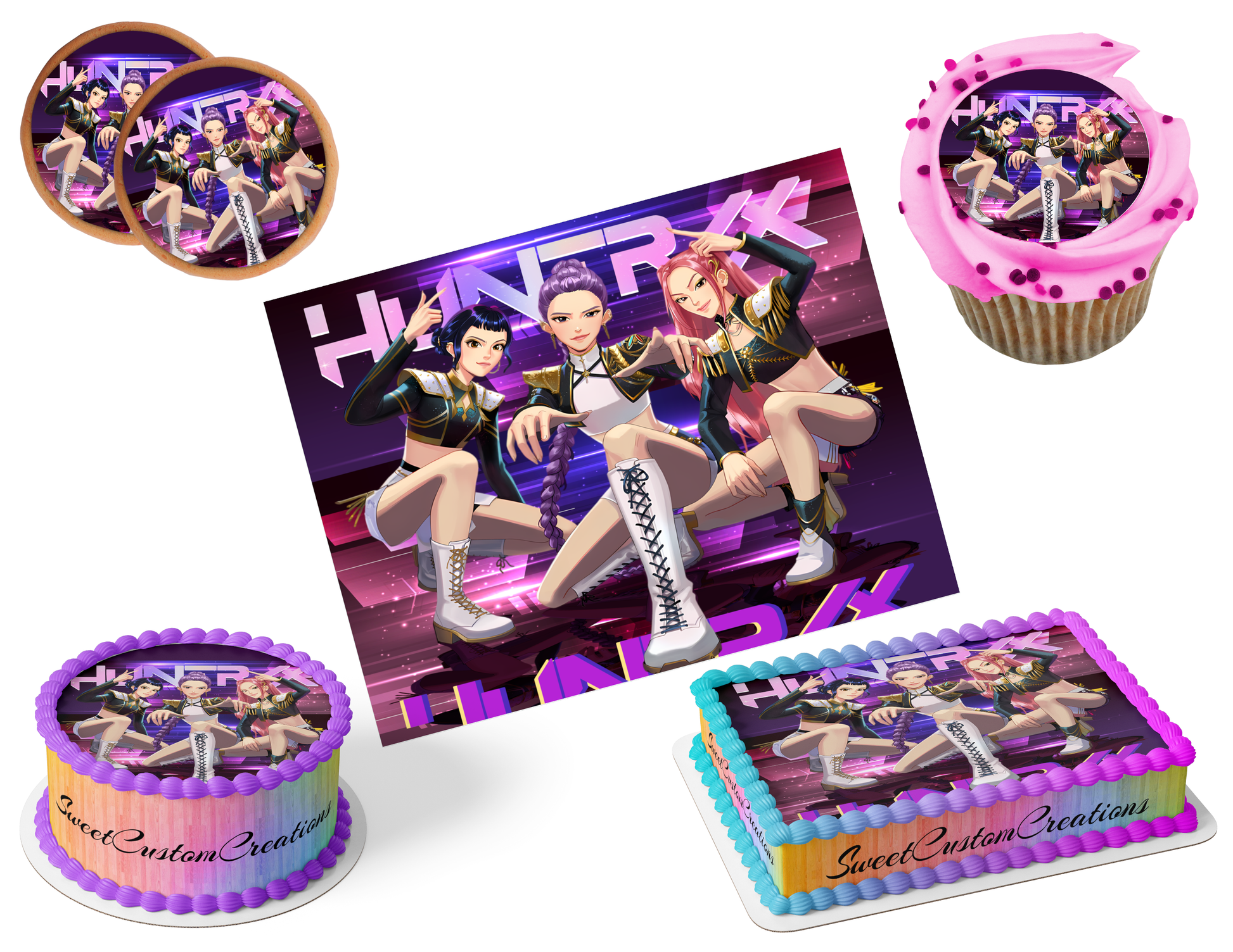 K-Pop Demon Hunters Edible Image Frosting Sheet #35 (80+ sizes)