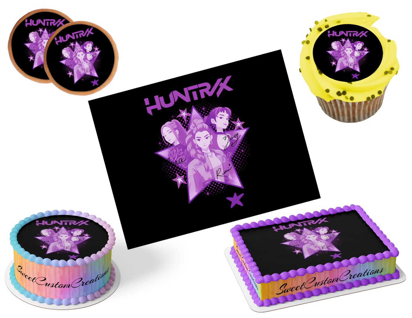 K-Pop Demon Hunters Edible Image Frosting Sheet #37 (80+ sizes)