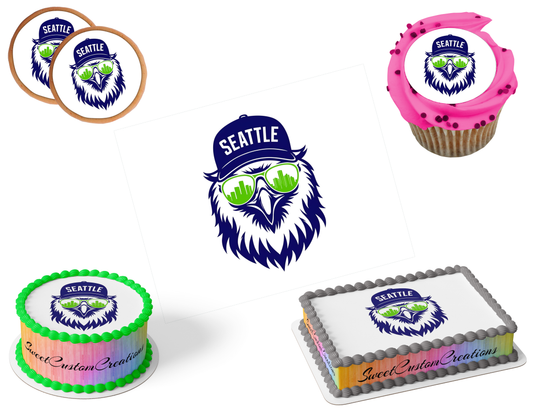 Seattle Seahawks Edible Image Frosting Sheet #37 (80+ sizes)