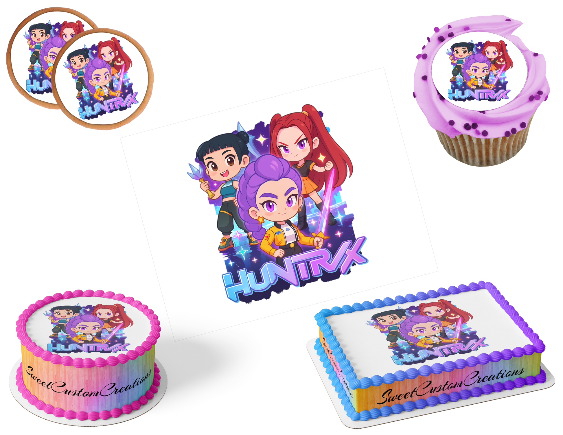 K-Pop Demon Hunters Edible Image Frosting Sheet #38 (80+ sizes)