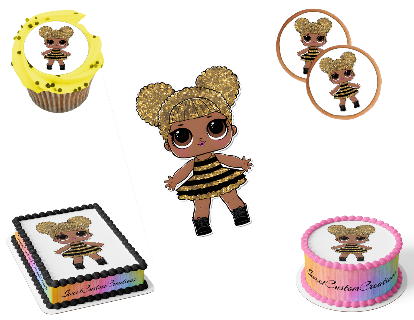 LOL Surprise Dolls Edible Image Frosting Sheet #39 (80+ sizes)