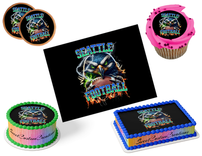 Seattle Seahawks Edible Image Frosting Sheet #39 (80+ sizes)