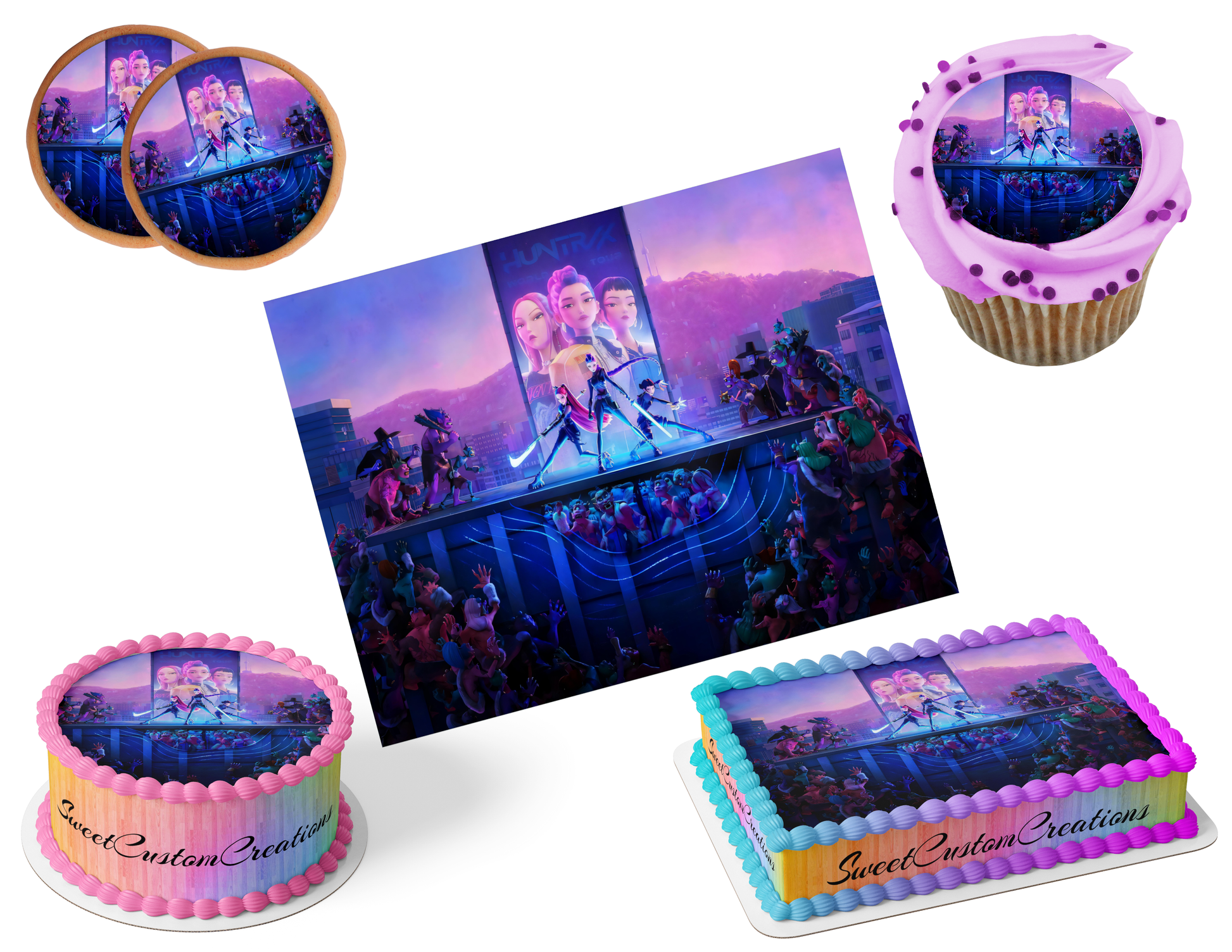 K-Pop Demon Hunters Edible Image Frosting Sheet #3 (80+ sizes)