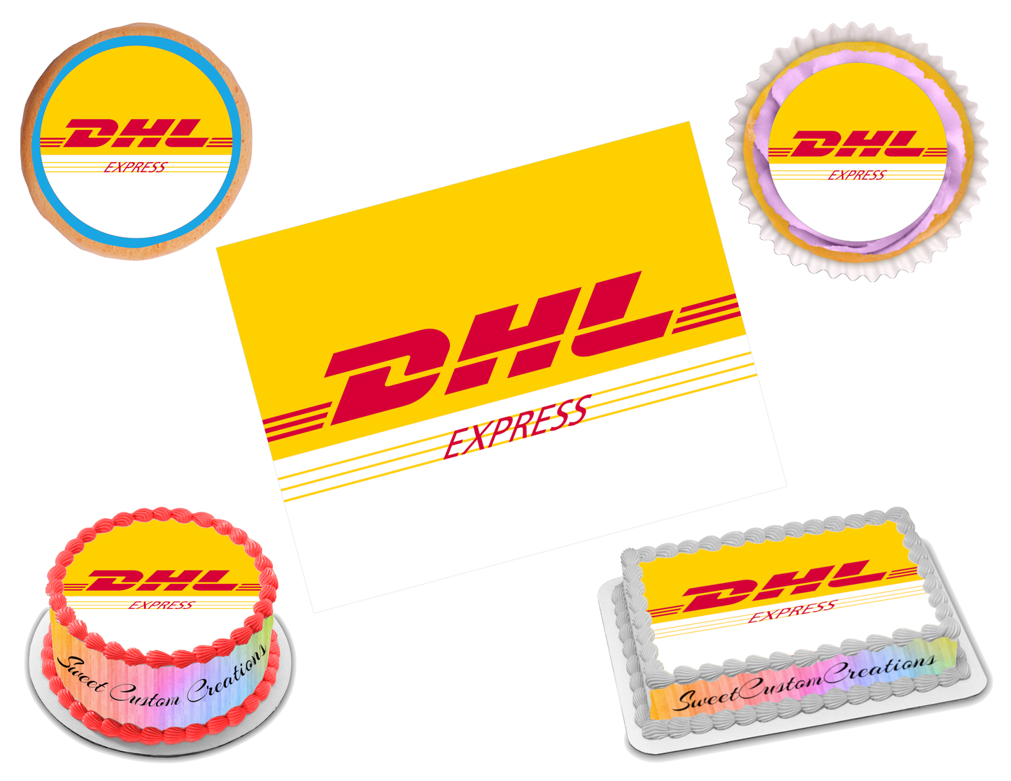DHL Express Edible Image Frosting Sheet #3 (80+ sizes)