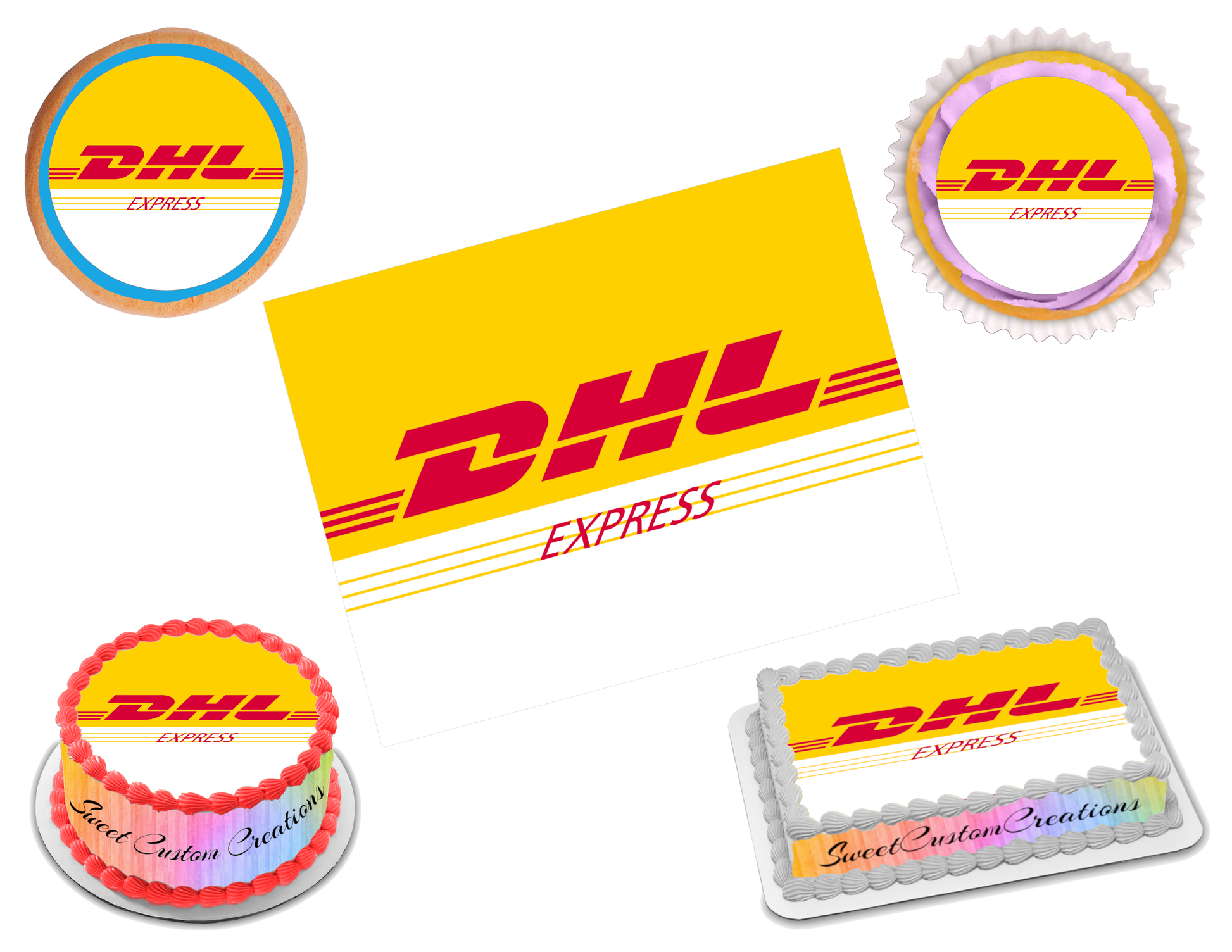 DHL Express Edible Image Frosting Sheet #3 (80+ sizes)