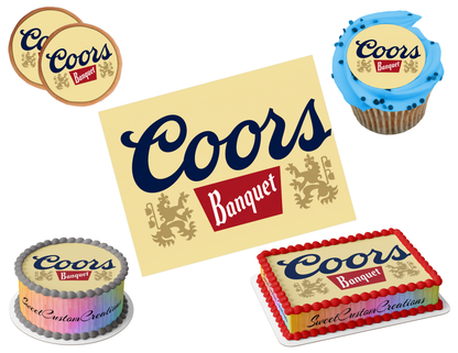 Coors Banquet Edible Image Frosting Sheet #3 Topper (80+ sizes)