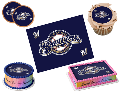 Milwaukee Brewers Edible Image Frosting Sheet #3 (80+ sizes)