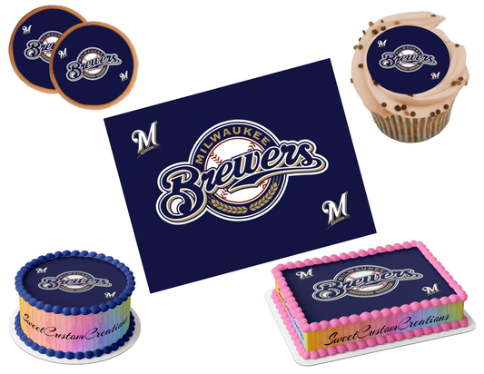 Milwaukee Brewers Edible Image Frosting Sheet #3 (80+ sizes)