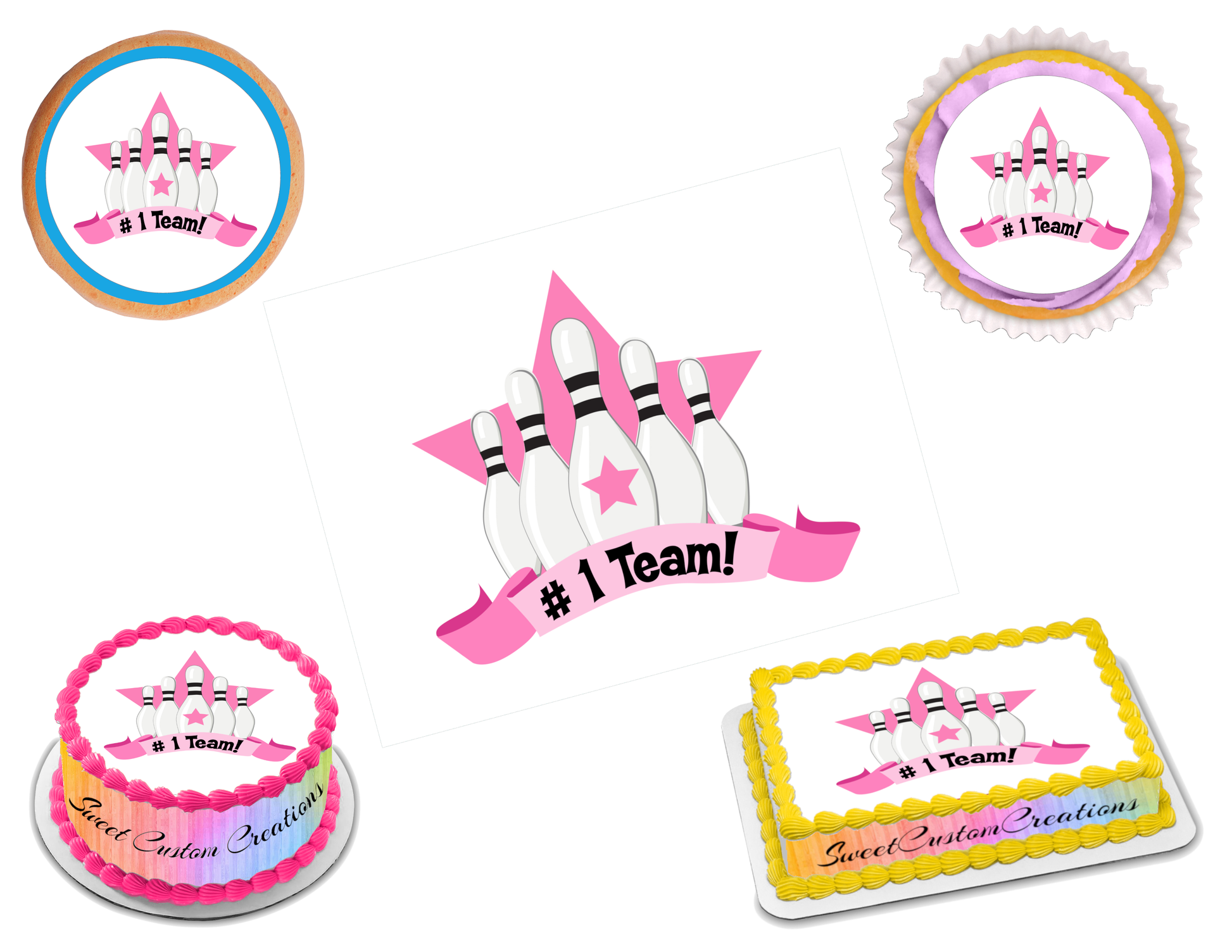 Bowling Edible Image Frosting Sheet #3 Topper (70+ sizes) – Sweet ...