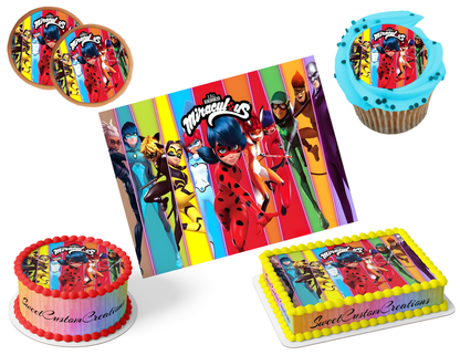 Miraculous Edible Image Frosting Sheet #40 (80+ sizes)