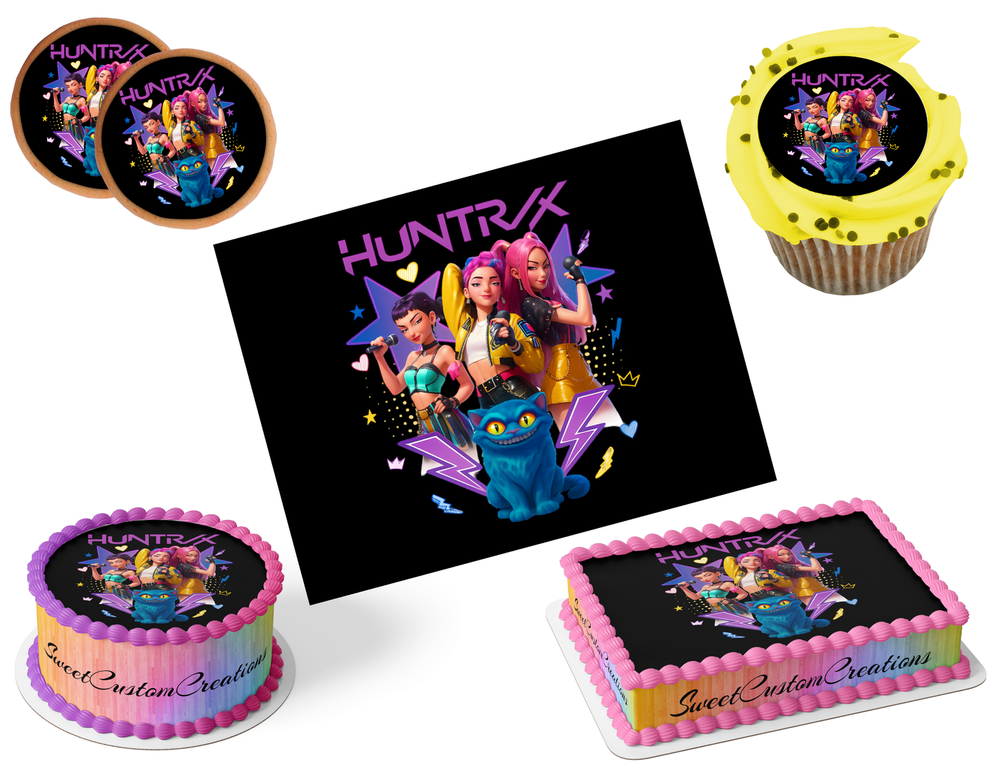 K-Pop Demon Hunters Edible Image Frosting Sheet #40 (80+ sizes)