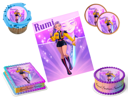 K-Pop Demon Hunters Edible Image Frosting Sheet #41 (80+ sizes)