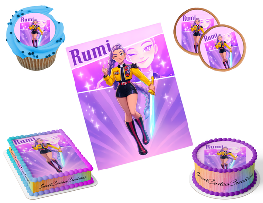 K-Pop Demon Hunters Edible Image Frosting Sheet #41 (80+ sizes)