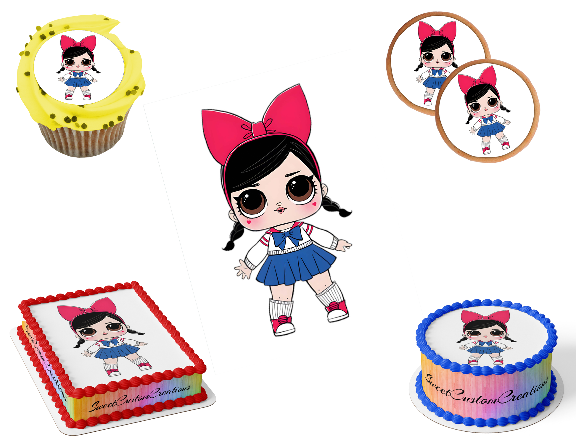 LOL Surprise Dolls Edible Image Frosting Sheet #42 (80+ sizes)