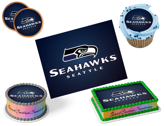 Seattle Seahawks Edible Image Frosting Sheet #42 (80+ sizes)