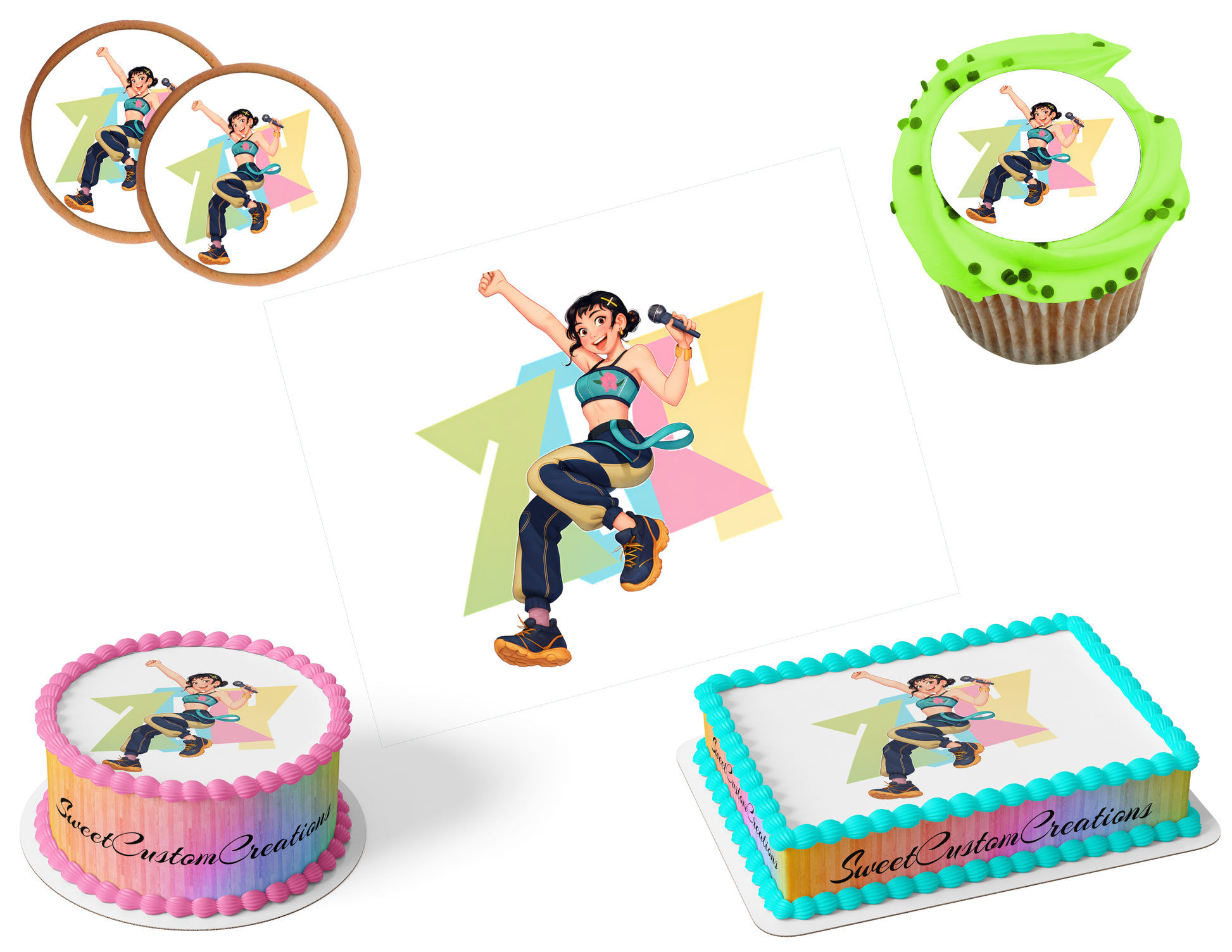 K-Pop Demon Hunters Edible Image Frosting Sheet #45 (80+ sizes)