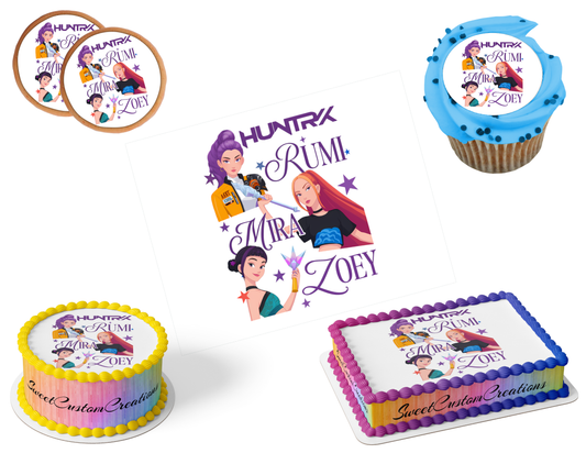 K-Pop Demon Hunters Edible Image Frosting Sheet #46 (80+ sizes)