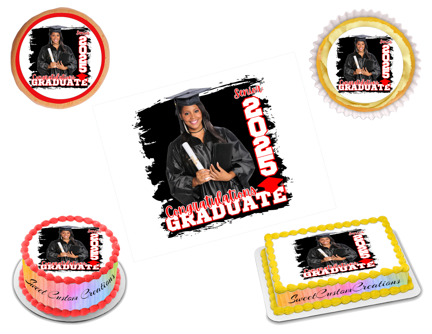 Graduation Photo Edible Image Frosting Sheet #31R (80+ sizes)