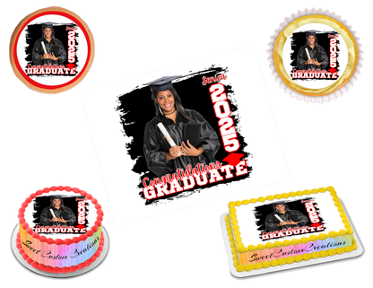 Graduation Photo Edible Image Frosting Sheet #31R (80+ sizes)