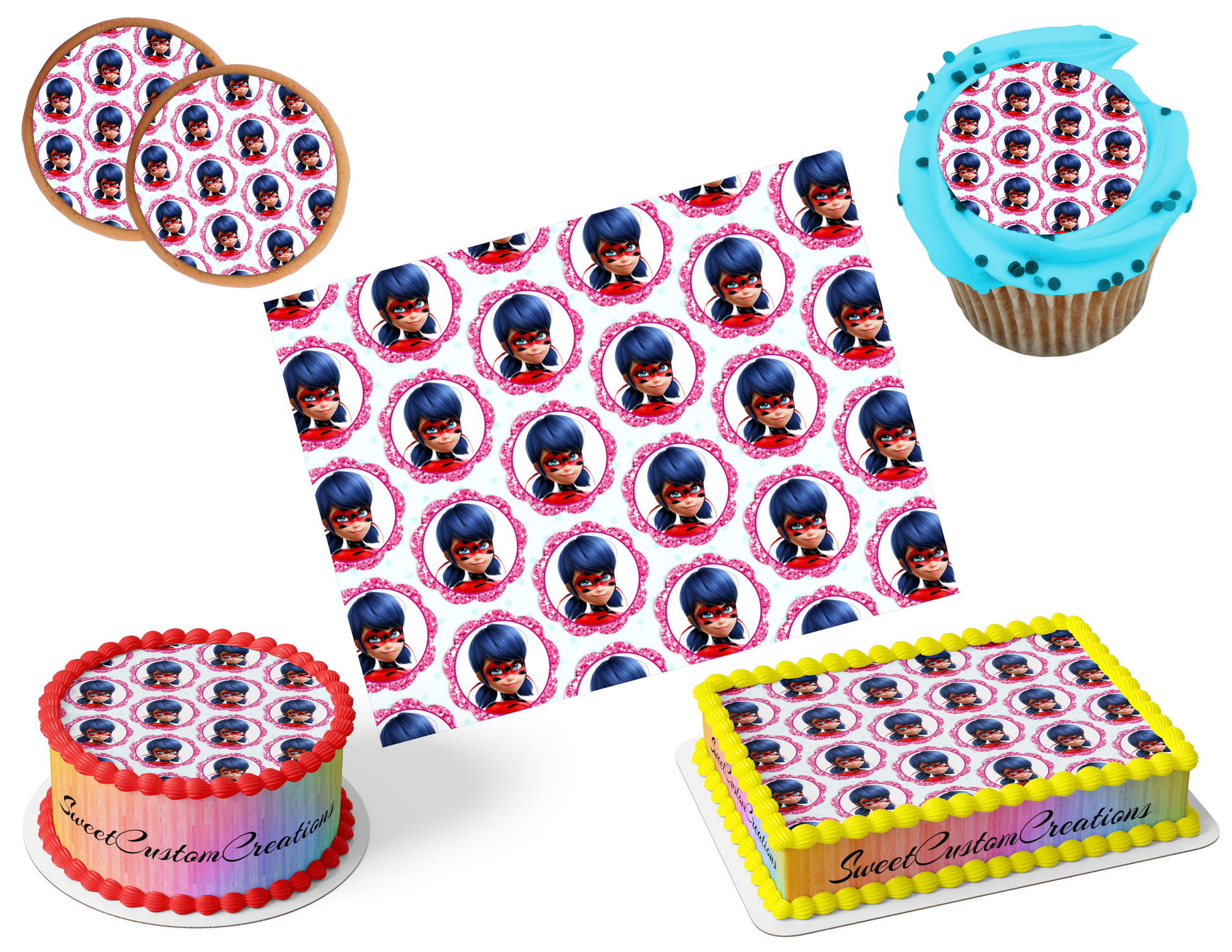 Miraculous Edible Image Frosting Sheet #46 (80+ sizes)