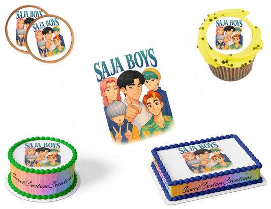 K-Pop Demon Hunters Edible Image Frosting Sheet #47 (80+ sizes)