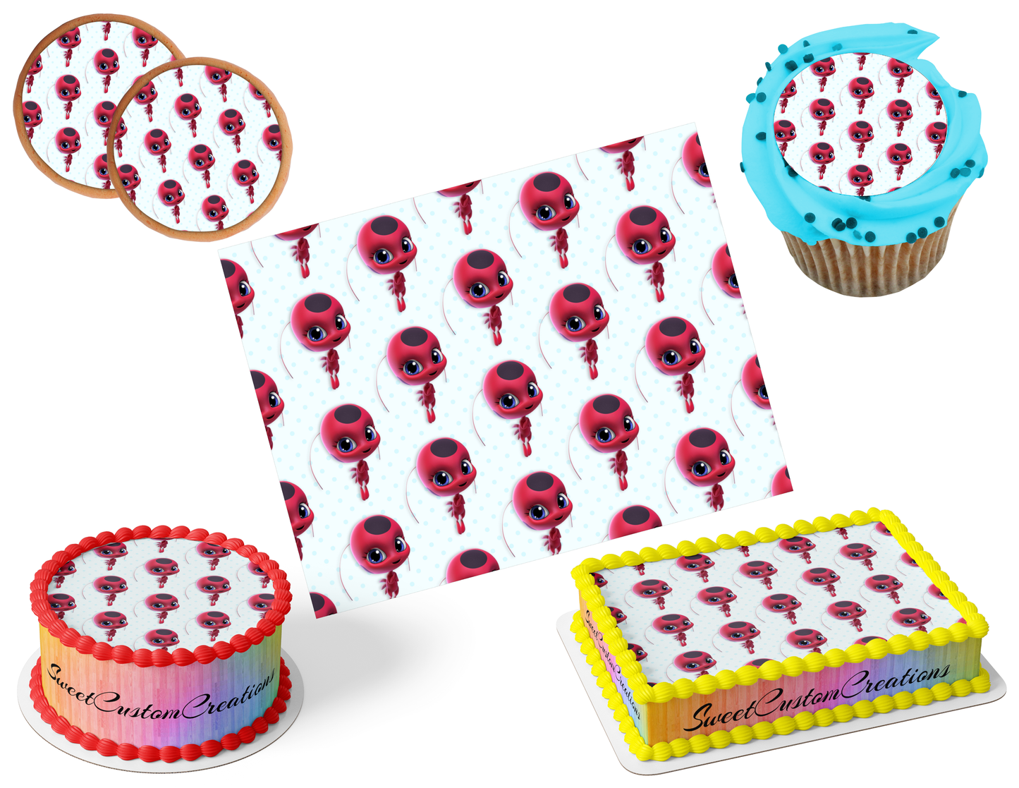 Miraculous Edible Image Frosting Sheet #48 (80+ sizes)