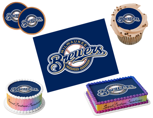 Milwaukee Brewers Edible Image Frosting Sheet #4 (80+ sizes)
