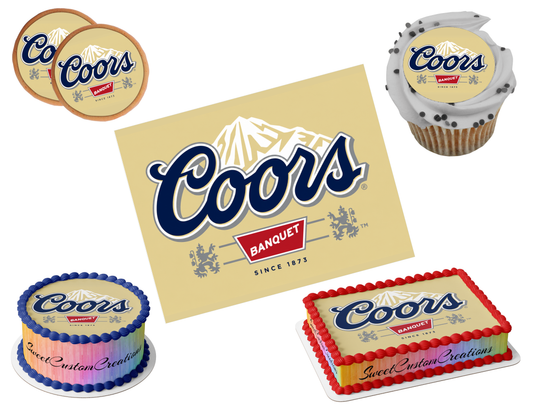 Coors Banquet Edible Image Frosting Sheet #4 Topper (80+ sizes)