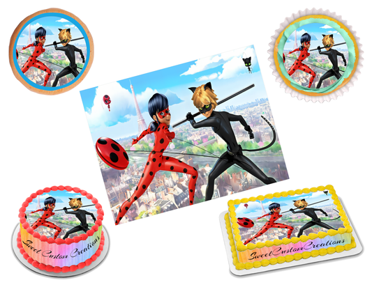 Miraculous Edible Image Frosting Sheet #4 (80+ sizes)