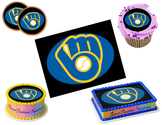 Milwaukee Brewers Edible Image Frosting Sheet #4Z (80+ sizes)