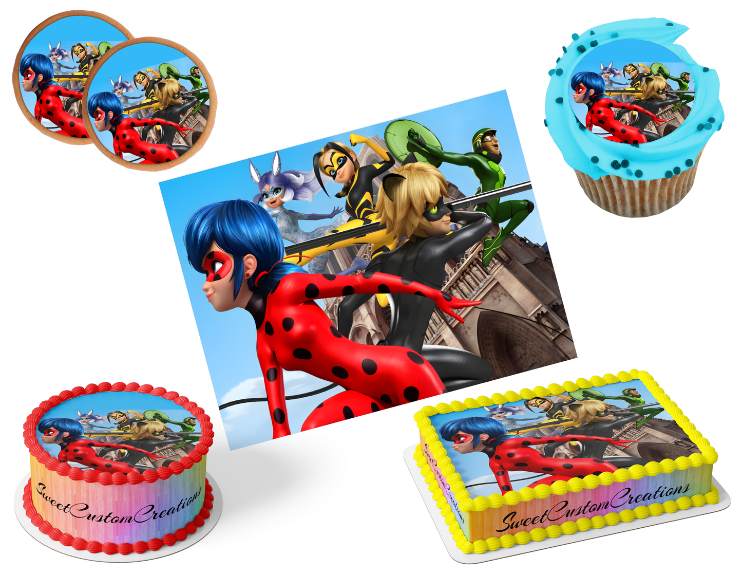 Miraculous Edible Image Frosting Sheet #51 (80+ sizes)