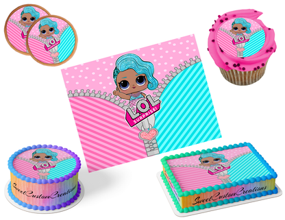 LOL Surprise Dolls Edible Image Frosting Sheet #55 (80+ sizes)