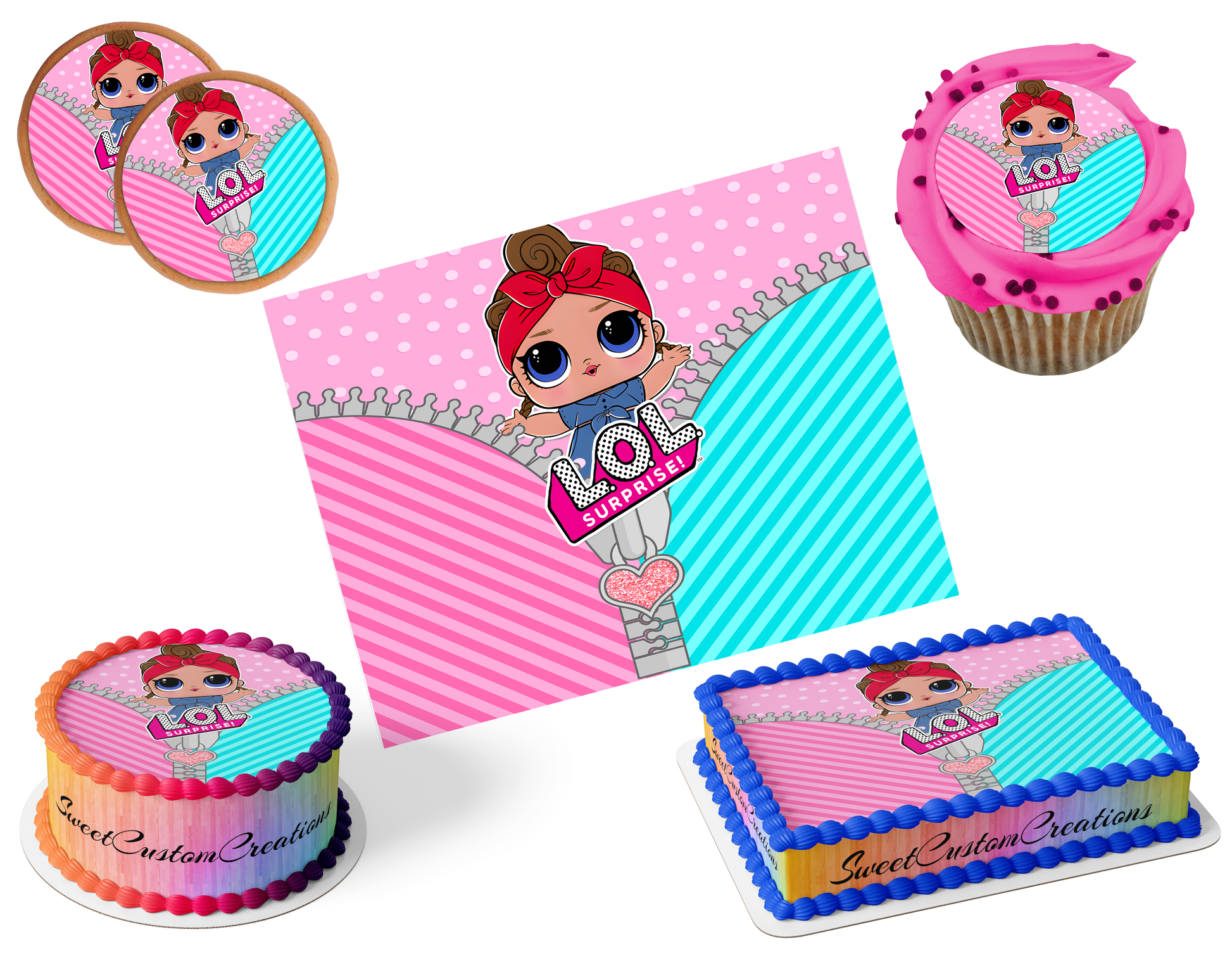 LOL Surprise Dolls Edible Image Frosting Sheet #58 (80+ sizes)