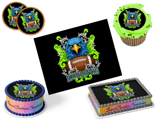 Seattle Seahawks Edible Image Frosting Sheet #59 (80+ sizes)