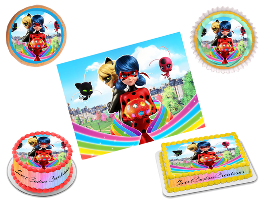 Miraculous Edible Image Frosting Sheet #5 (80+ sizes)