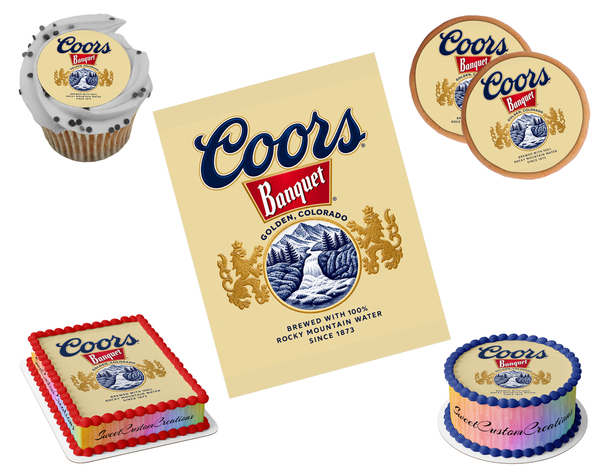 Coors Banquet Edible Image Frosting Sheet #5 Topper (80+ sizes)
