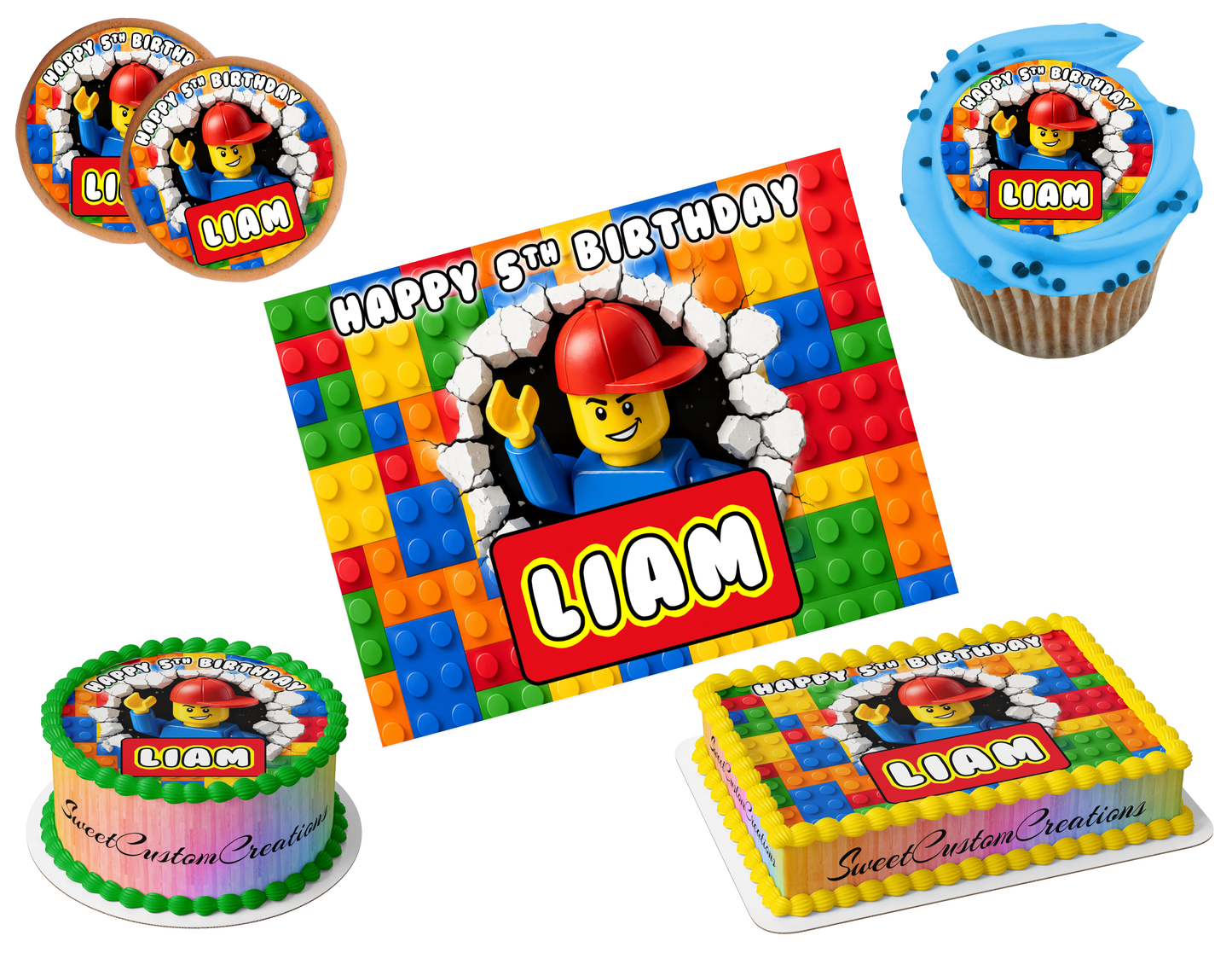 Lego Edible Image Frosting Sheet #5 (80+ sizes)