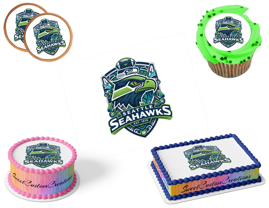 Seattle Seahawks Edible Image Frosting Sheet #64 (80+ sizes)