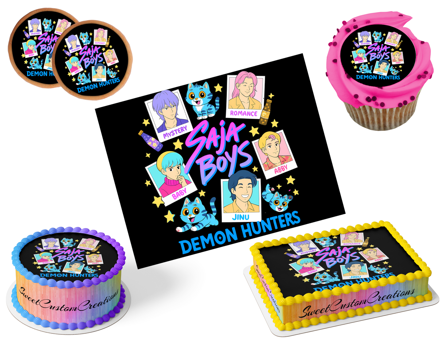 K-Pop Demon Hunters Edible Image Frosting Sheet #65 (80+ sizes)