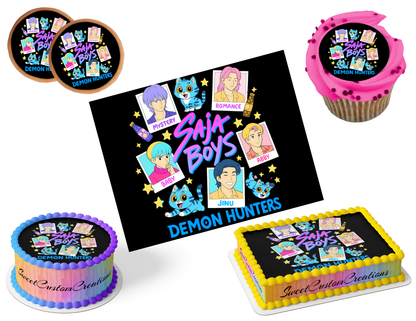 K-Pop Demon Hunters Edible Image Frosting Sheet #65 (80+ sizes)