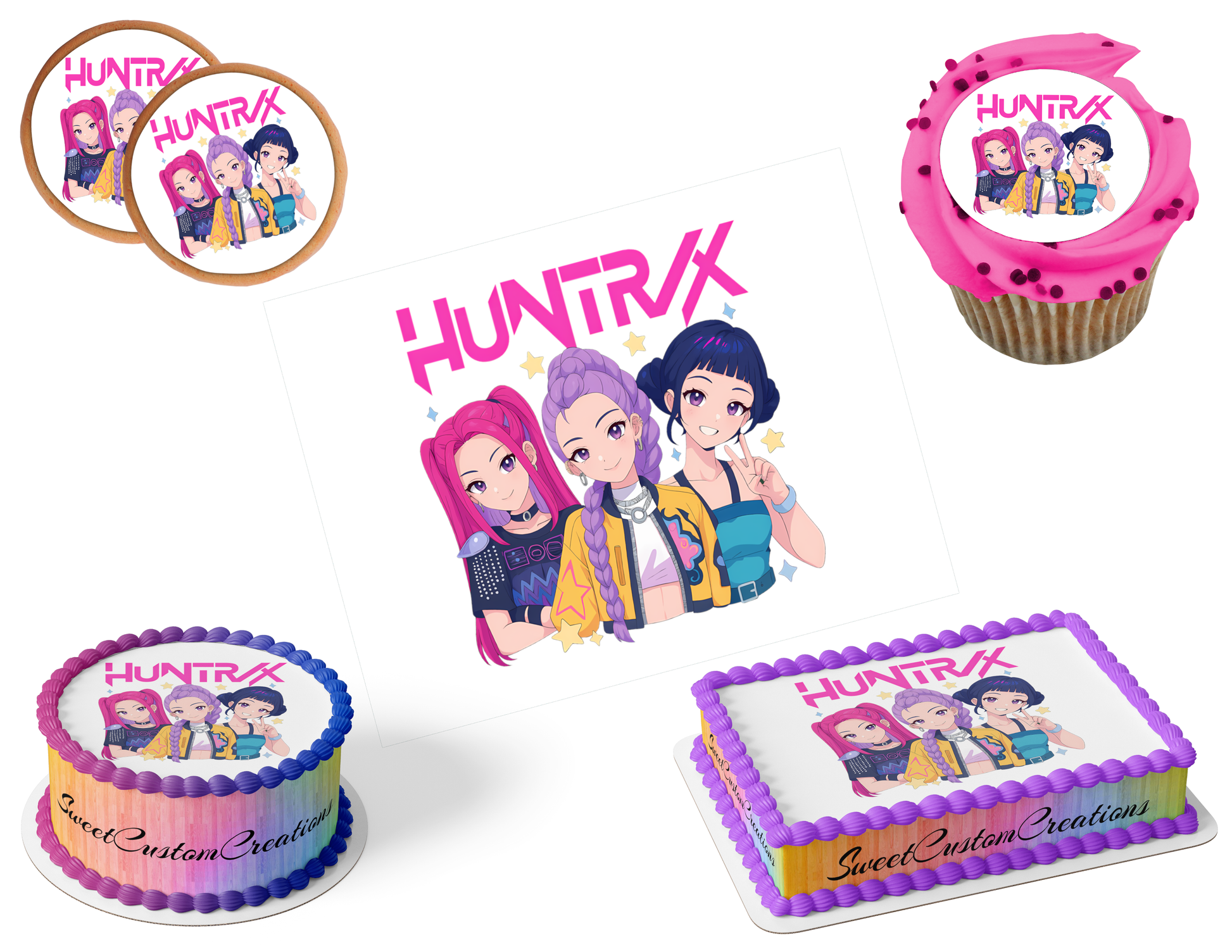 K-Pop Demon Hunters Edible Image Frosting Sheet #66 (80+ sizes)