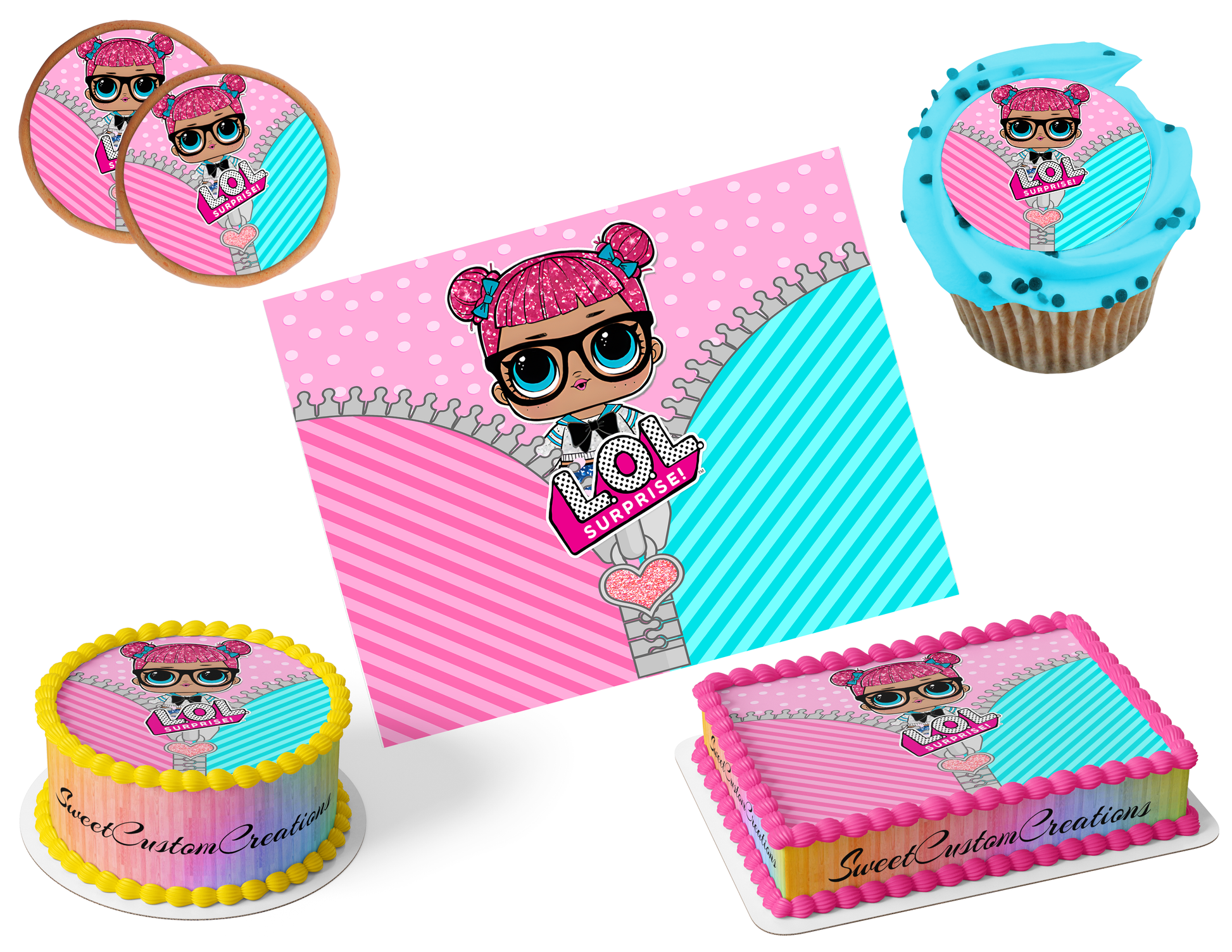 LOL Surprise Dolls Edible Image Frosting Sheet #67 (80+ sizes)