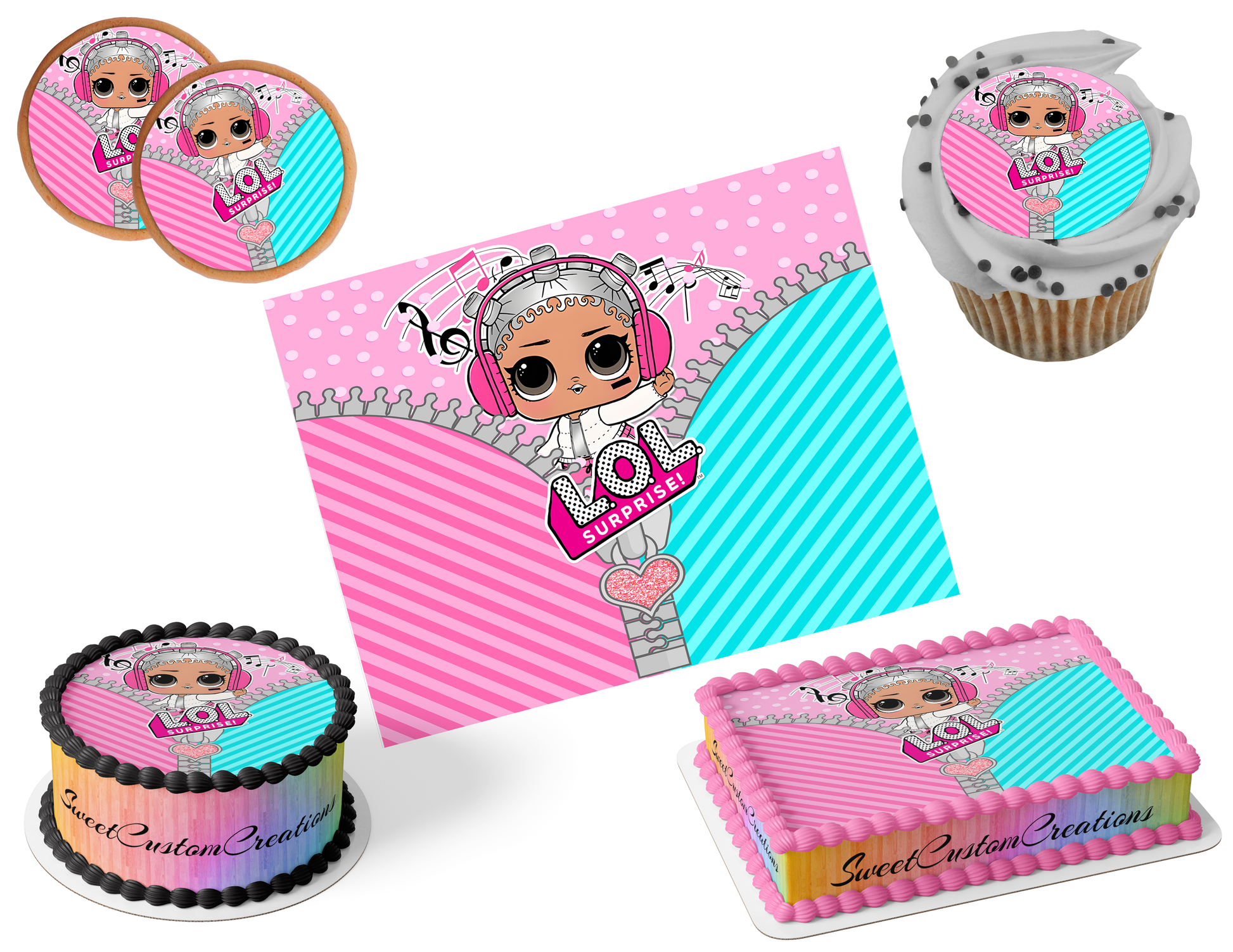 LOL Surprise Dolls Edible Image Frosting Sheet #68 (80+ sizes)