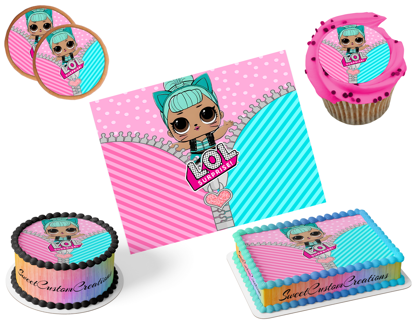 LOL Surprise Dolls Edible Image Frosting Sheet #69 (80+ sizes)